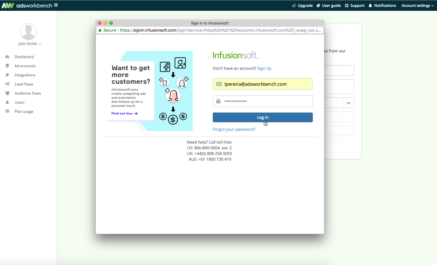 Facebook Lead ads integration with Infusionsoft